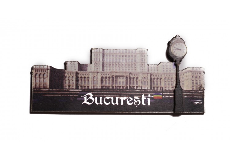 Magnet relief Palatul Parlamentului lemn Magnet relief Palatul Parlamentului lemn
